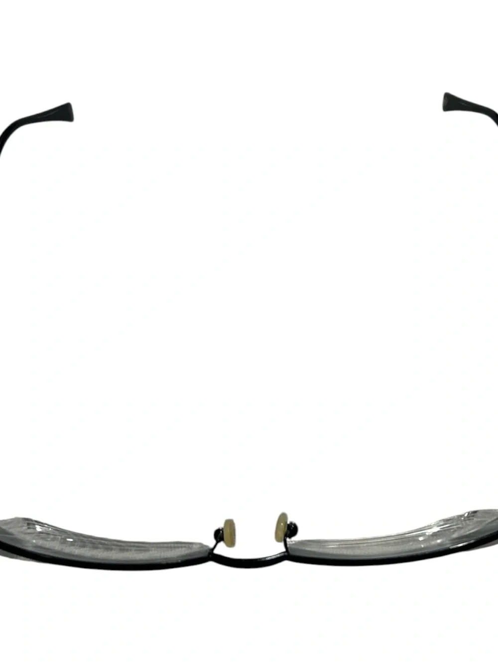 Slim Rectangular Metal Frame Glasses in Black with Clear Lenses